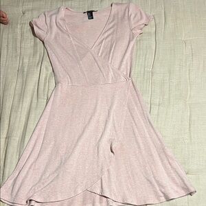 Forever 21 Light Pink Wrap Mini Dress